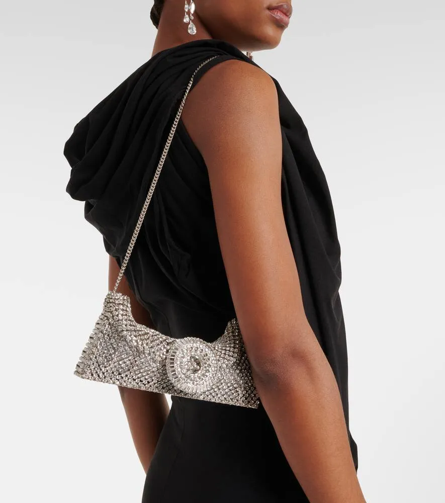Aquazzura Crystal Hoop Small shoulder bag