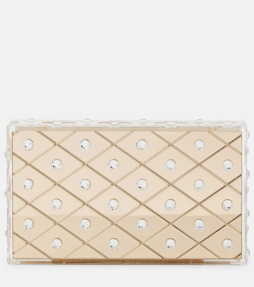 Aquazzura Deco embellished clutch