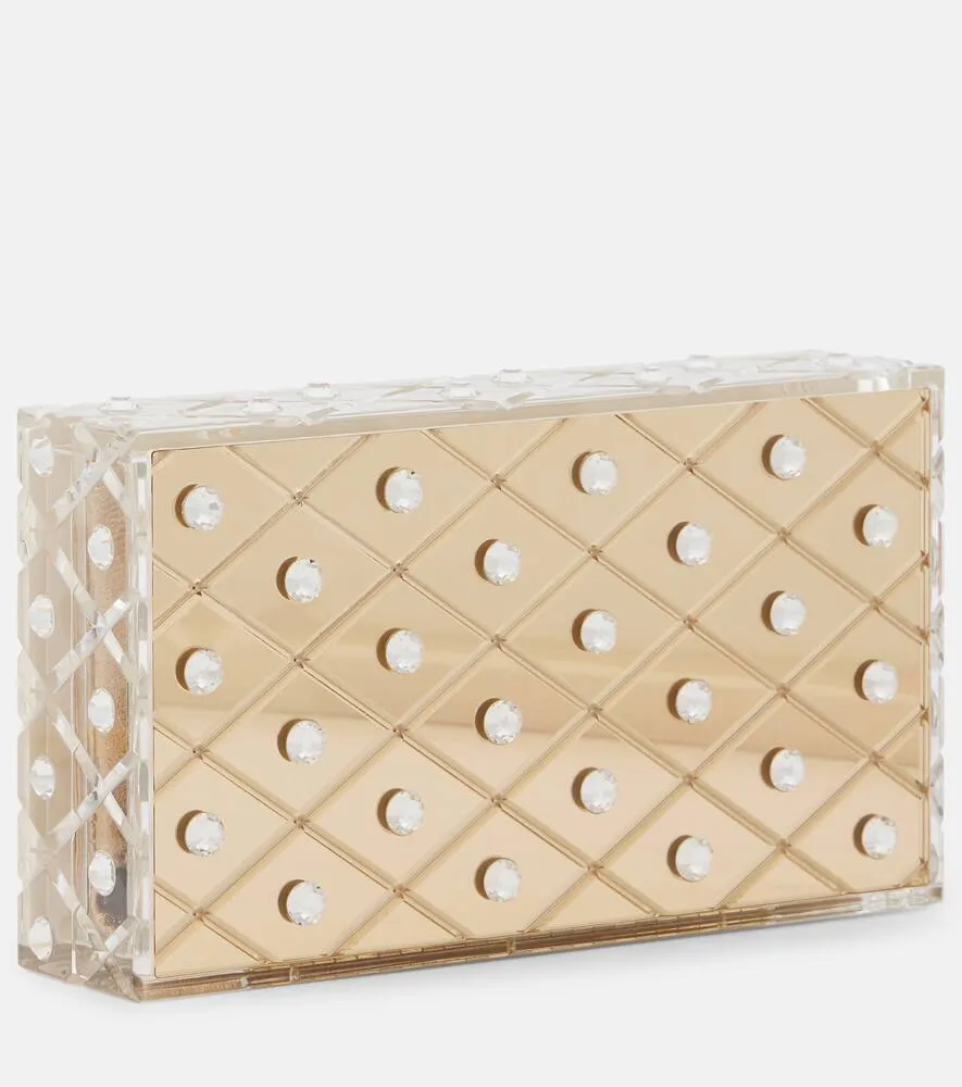 Aquazzura Deco embellished clutch