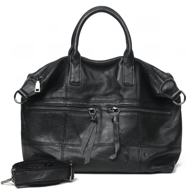 Arliwwi Large Capacity Female 100% Real Leather Tote Handbags Soft Genuine Cow Leather Big Messenger Bags For Women New GS04