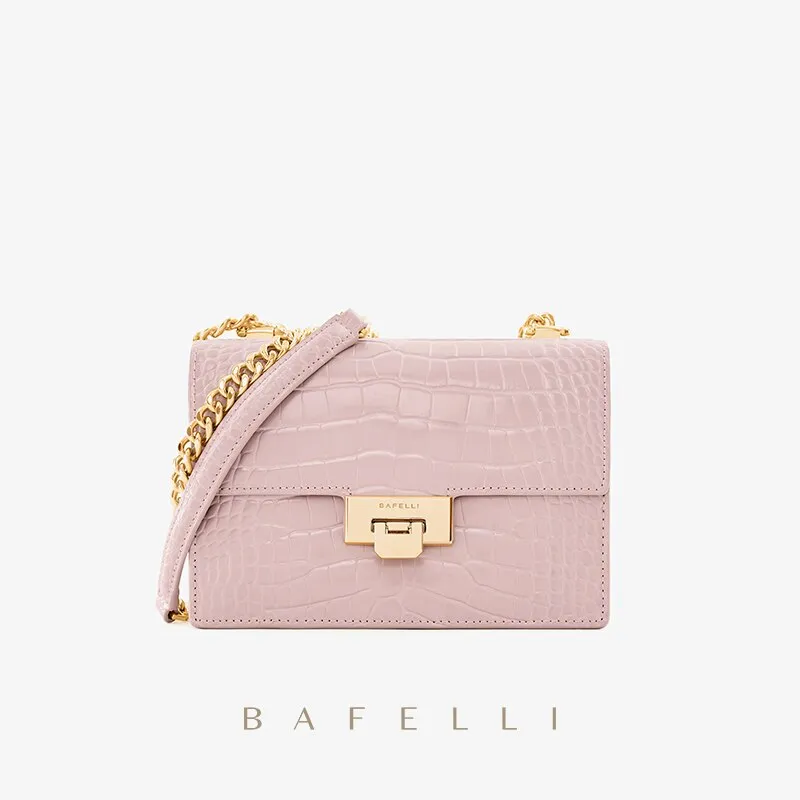BAFELLI DESIGNER HANDBAGS 2021 NEW ONE-SHOULDER MESSENGER HANDBAGS CHAIN SMALL SQUARE BAG FASHION BAGUETTE BAG