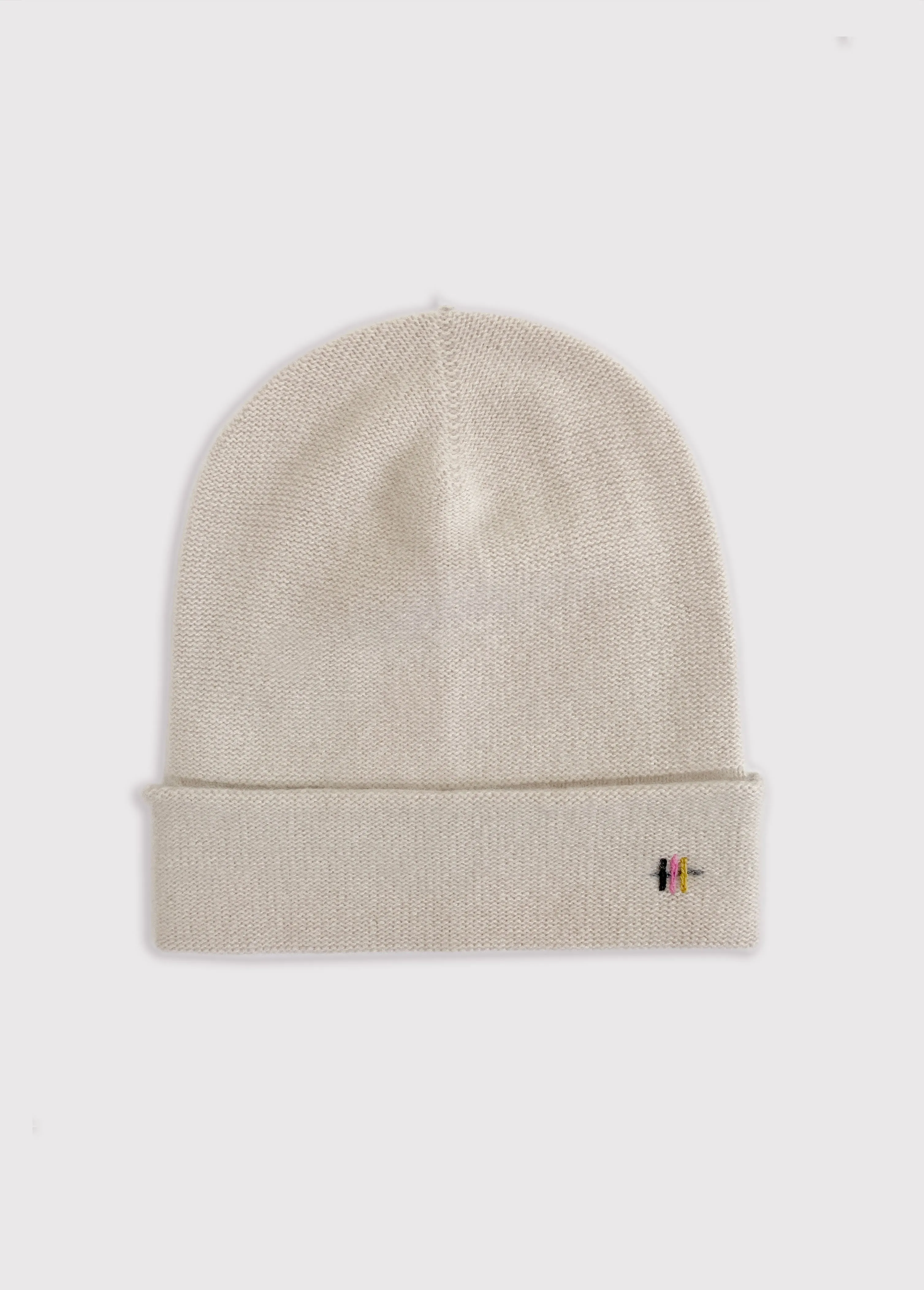 Cashmere Beanie - Pearl White