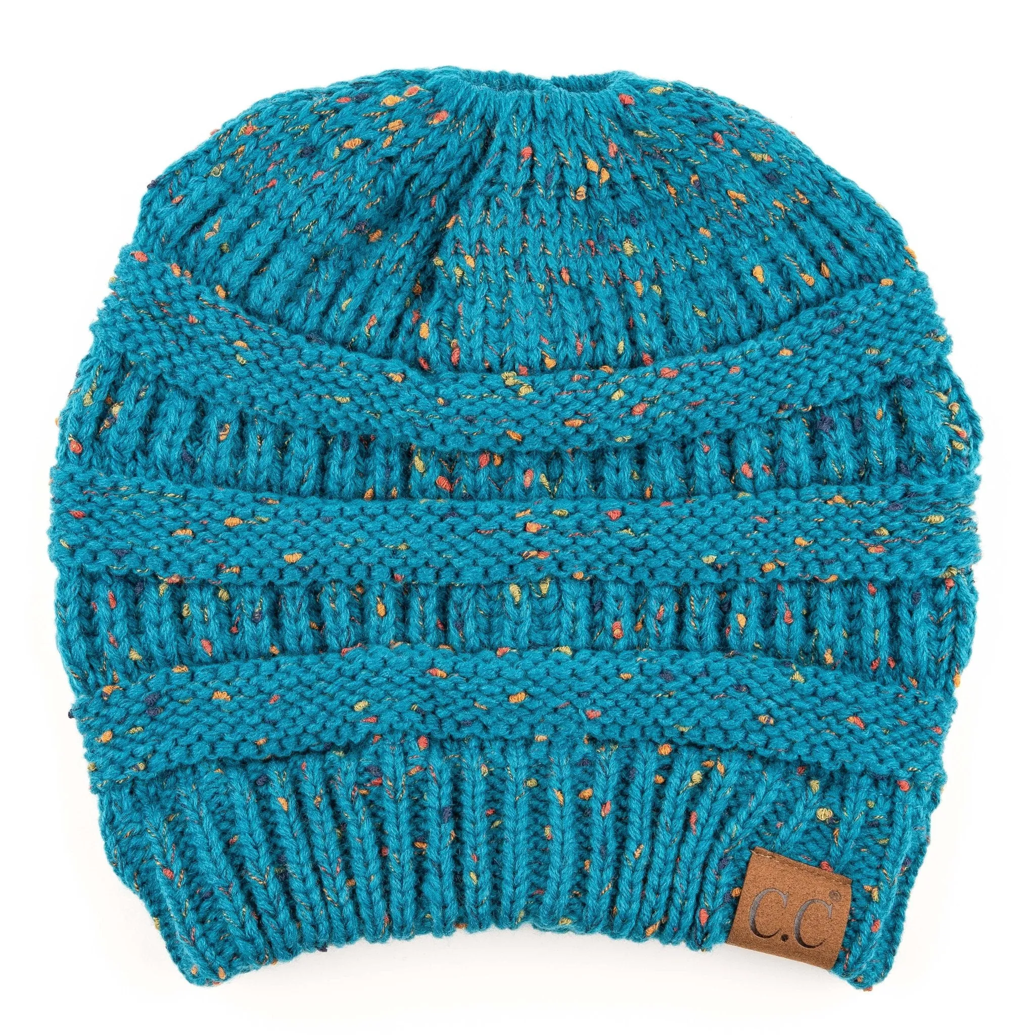 CC Cozy Confetti Bun Ponytail Beanies Hats