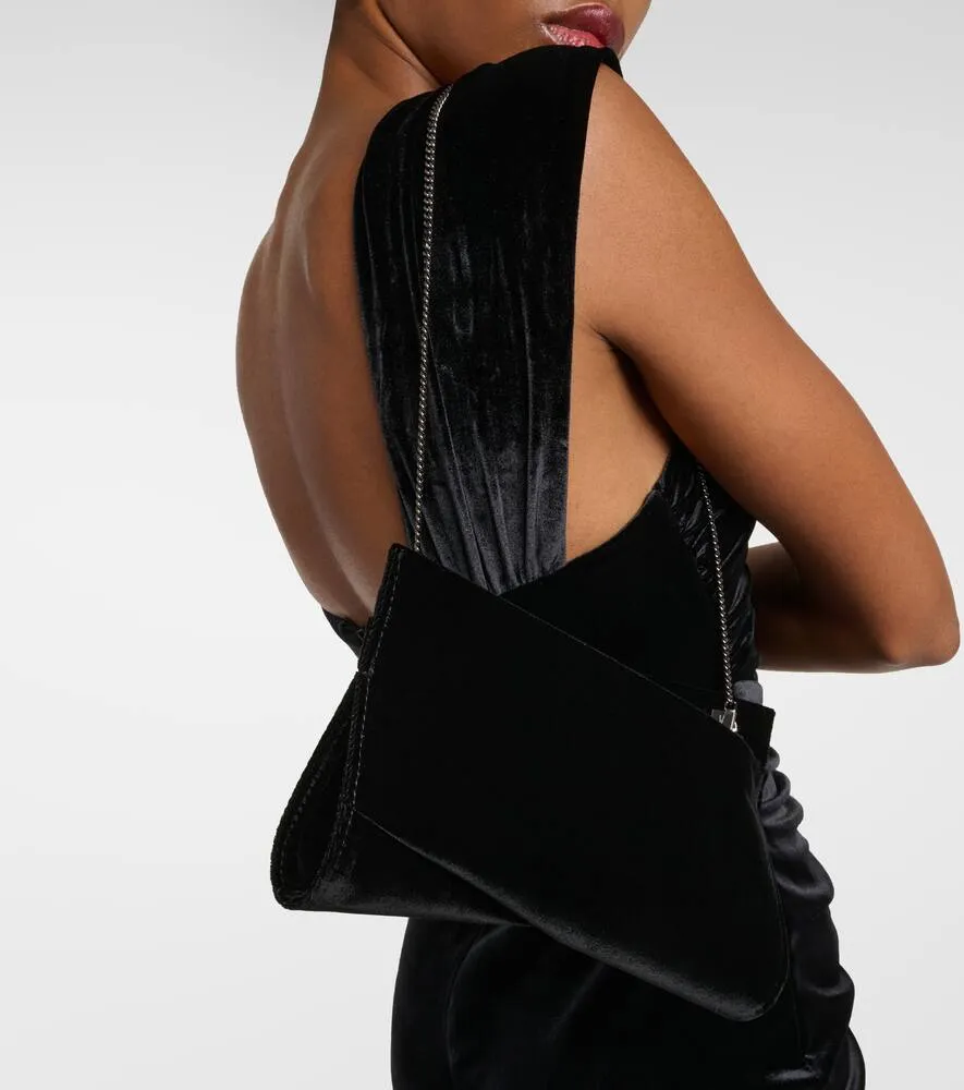 Christian Louboutin Loubitwist Small cotton velvet clutch