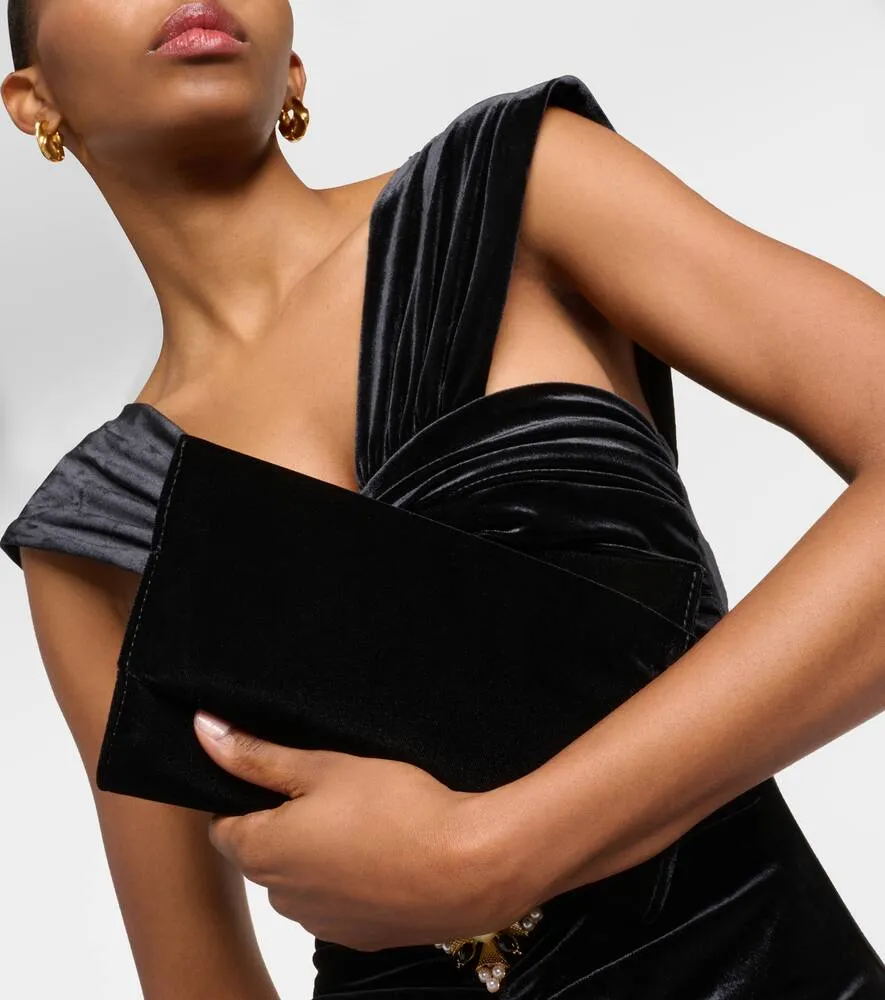 Christian Louboutin Loubitwist Small cotton velvet clutch