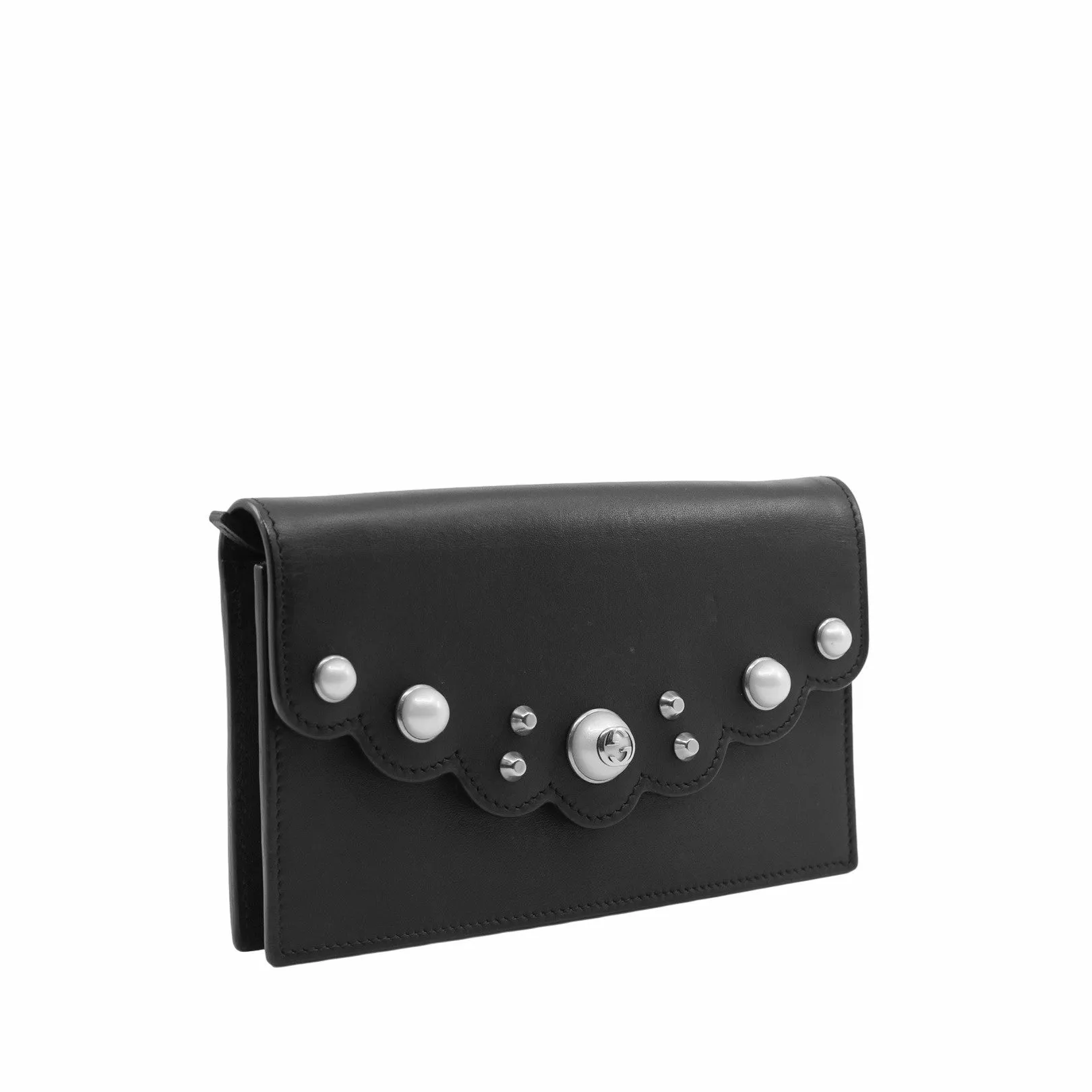 CLUTCH BAG MARMONT LEATHER black pearl  ghw