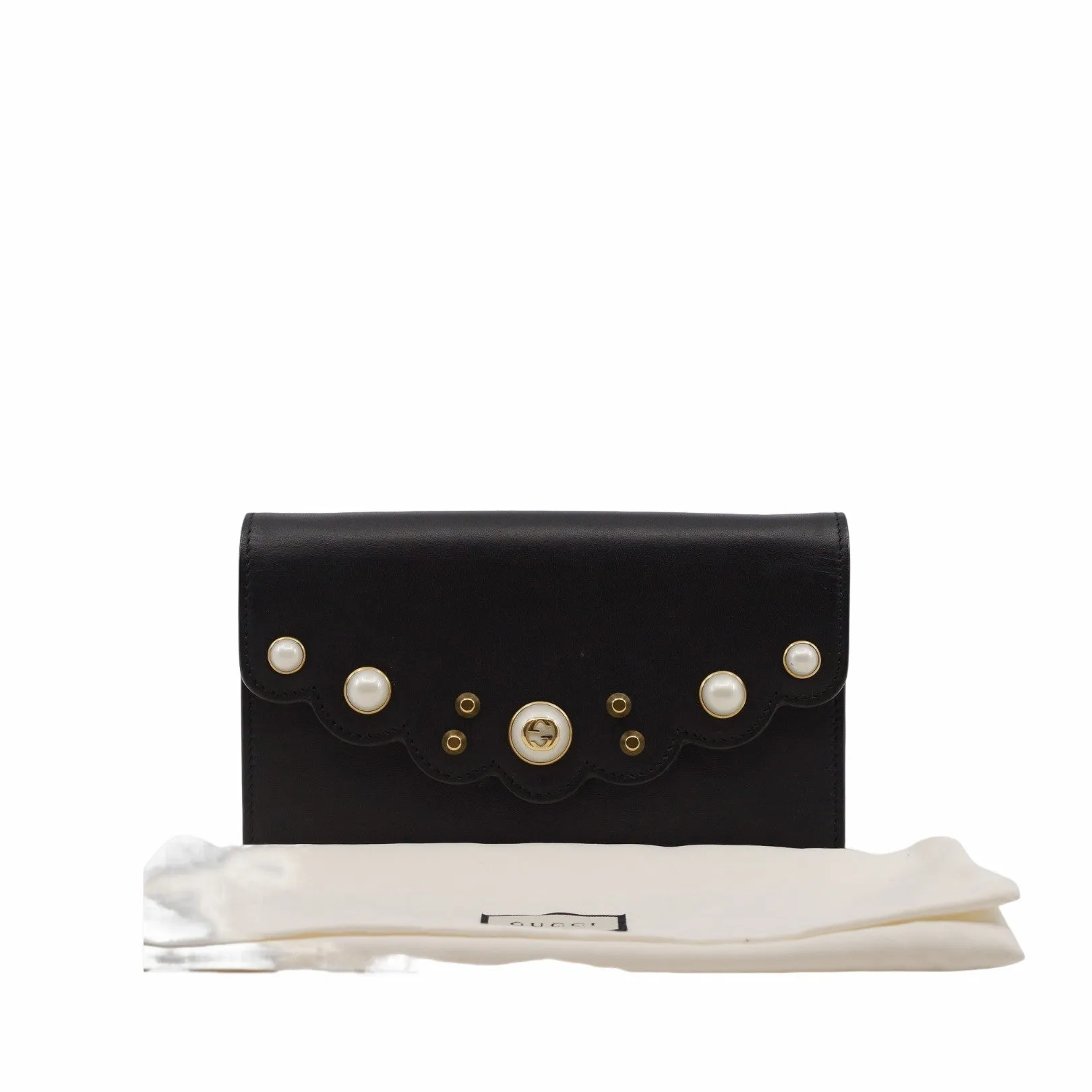 CLUTCH BAG MARMONT LEATHER black pearl  ghw