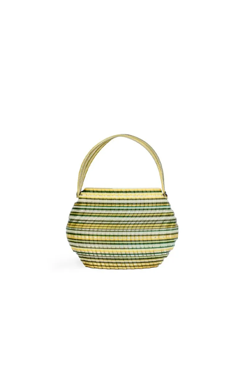 CULT MIA X TOUCHLESS GREEN AND YELLOW GEM BLEND HANDBAG