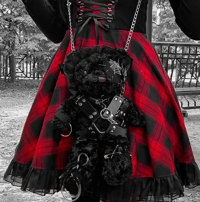 Diablo Design Lolita Halloween Gothic Blood Hell Bear Bag