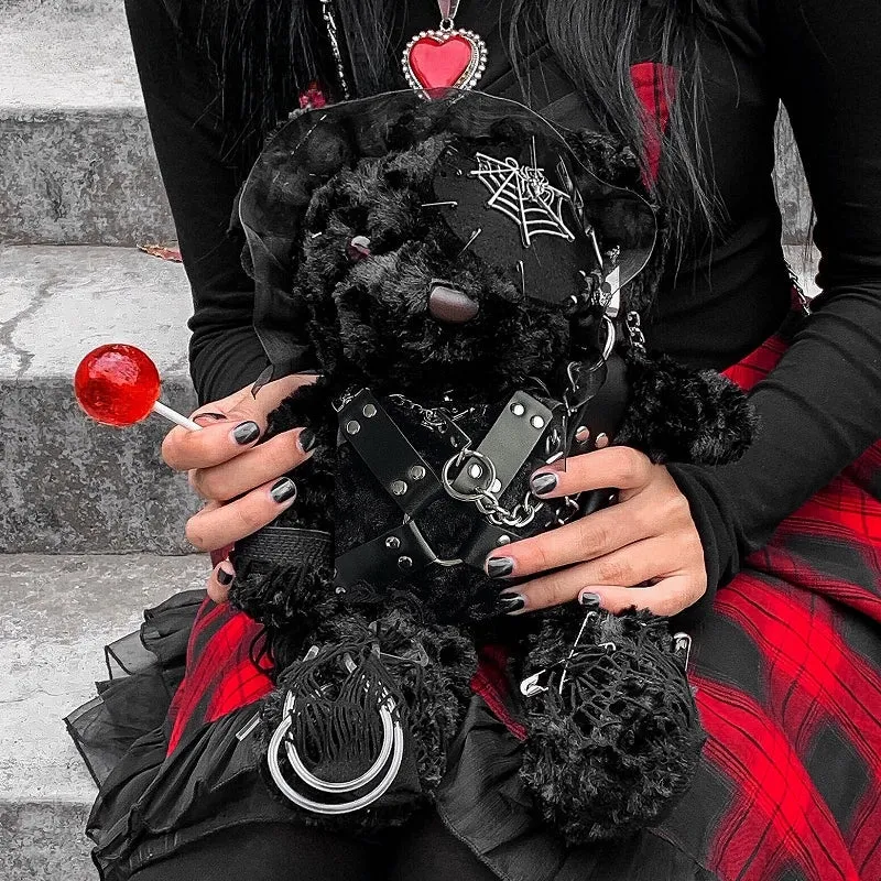 Diablo Design Lolita Halloween Gothic Blood Hell Bear Bag
