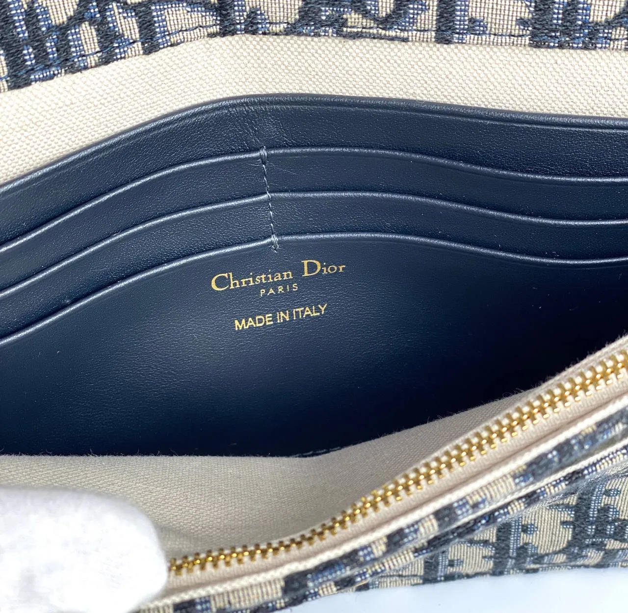 Dior SADDLE BAG Blue Oblique Jacquard