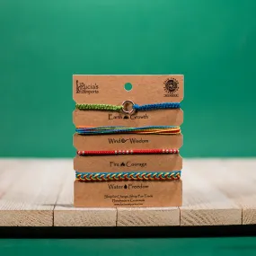 Elements Carded Bracelet Set - Rainbow