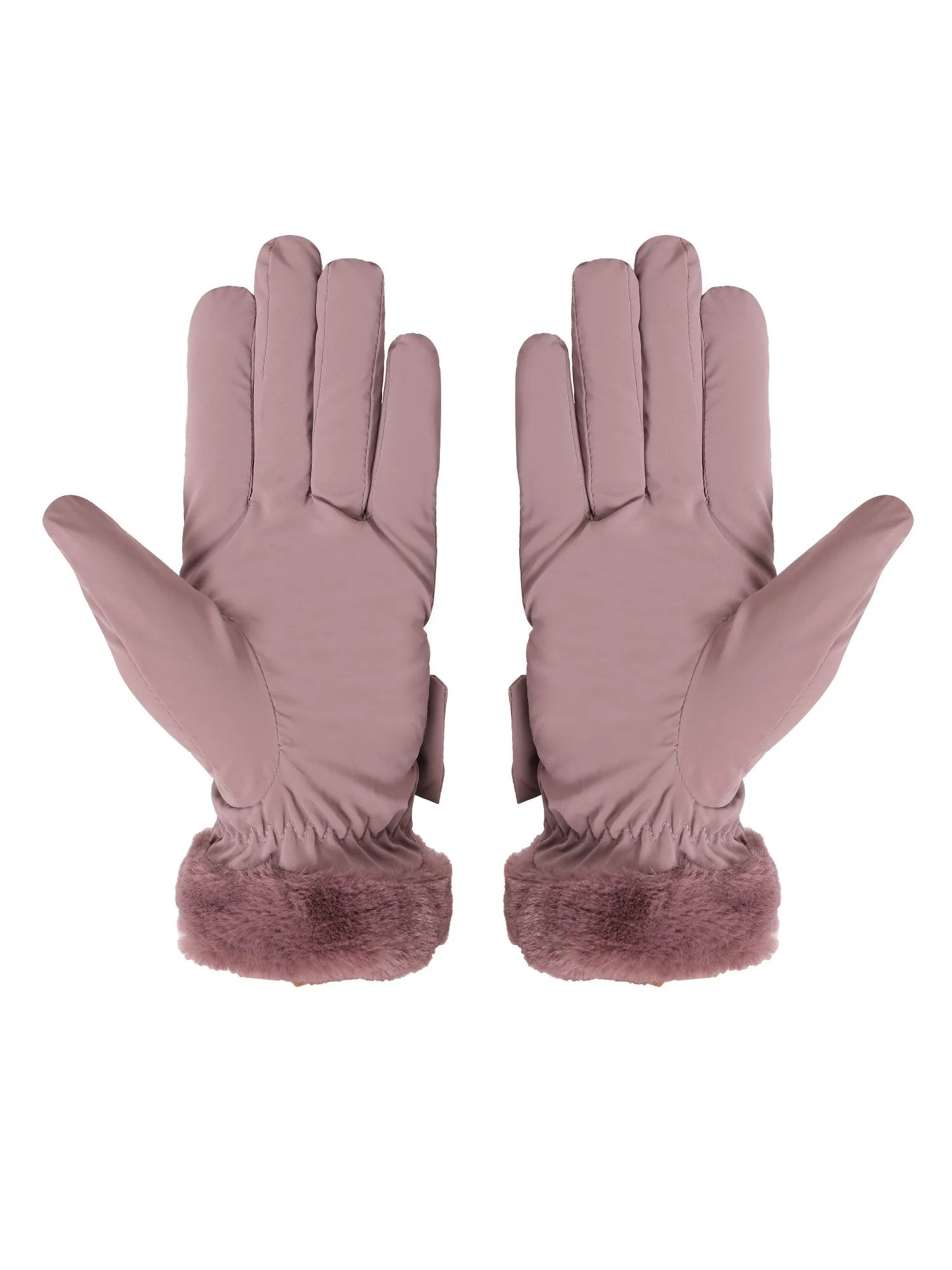 FabSeasons Water-Resistant Touchscreen Purple Winter Gloves for Girls and Women: Fits 10 Years & Above