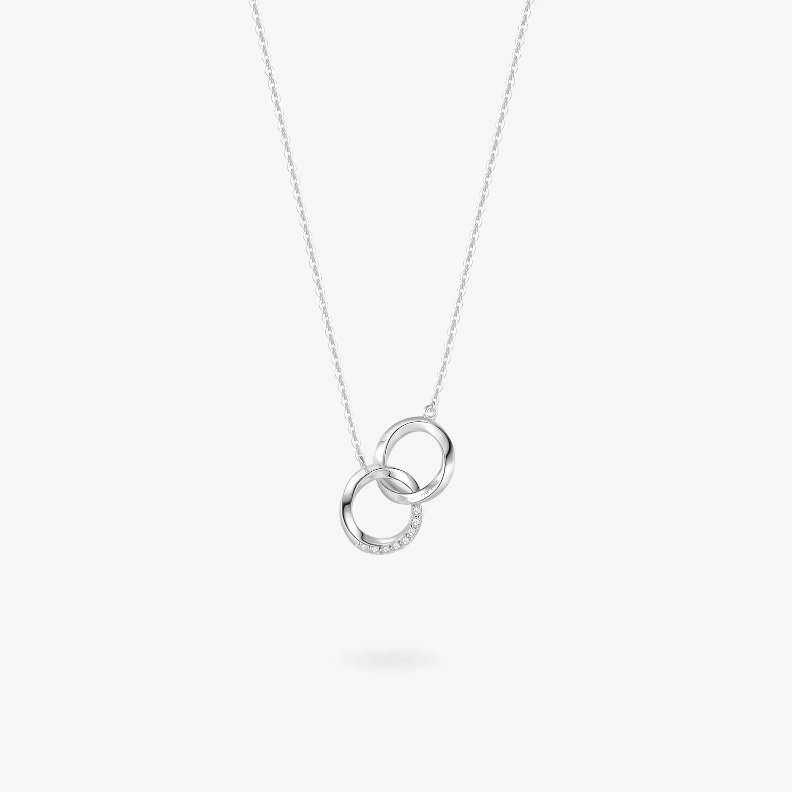 FANCIME "Connected" Mobius Matching Ring Sterling Silver Necklace
