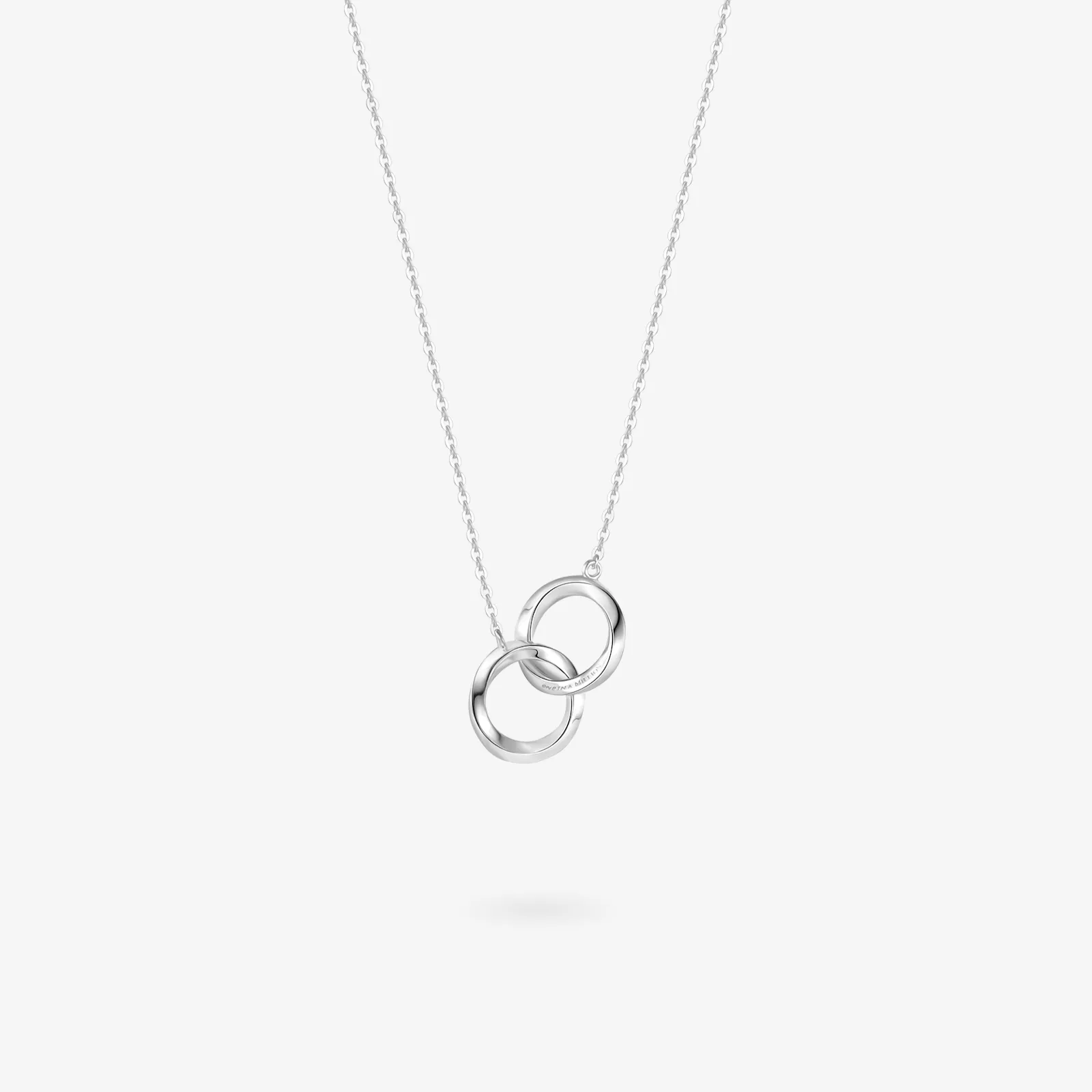 FANCIME "Connected" Mobius Matching Ring Sterling Silver Necklace