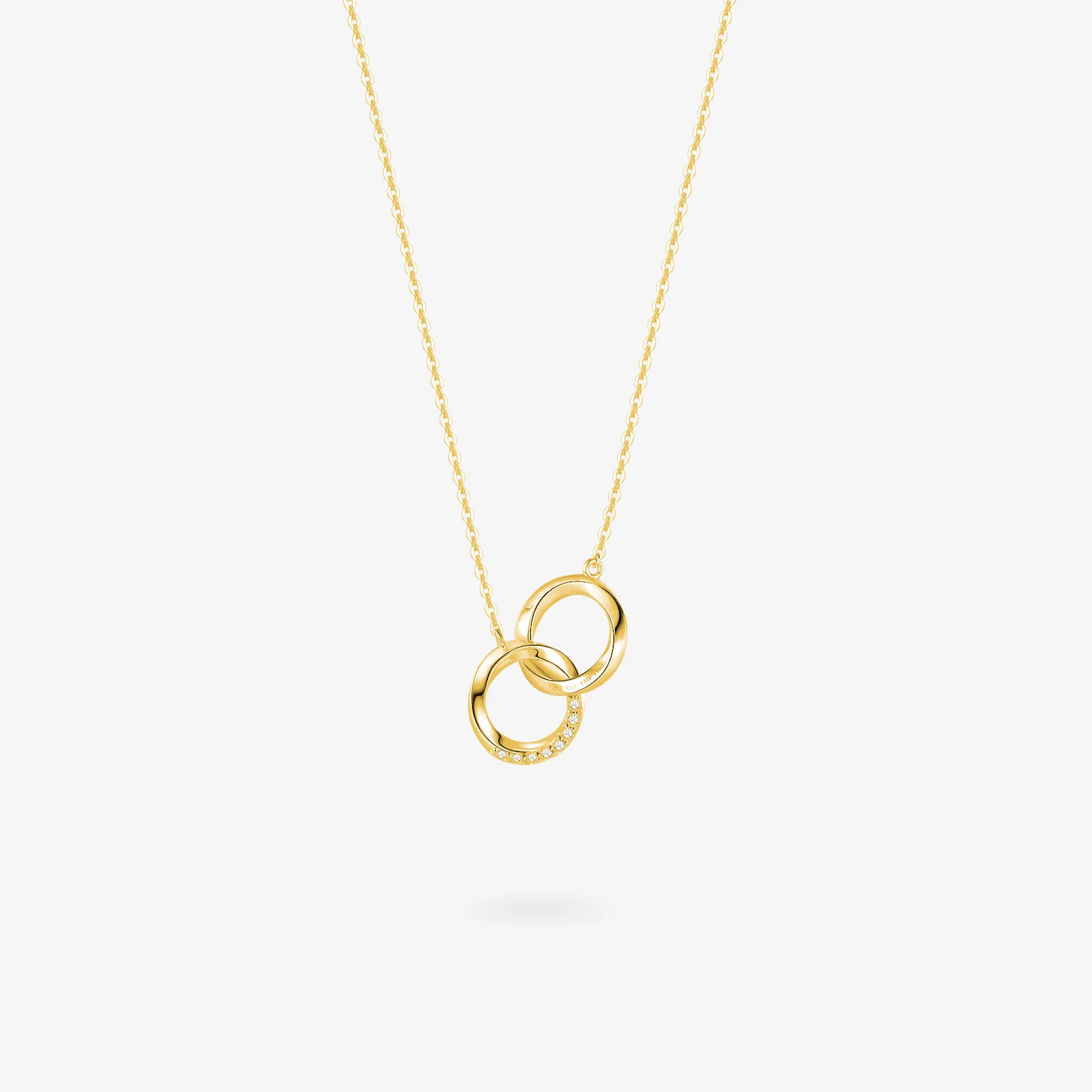 FANCIME "Connected" Mobius Matching Ring Sterling Silver Necklace