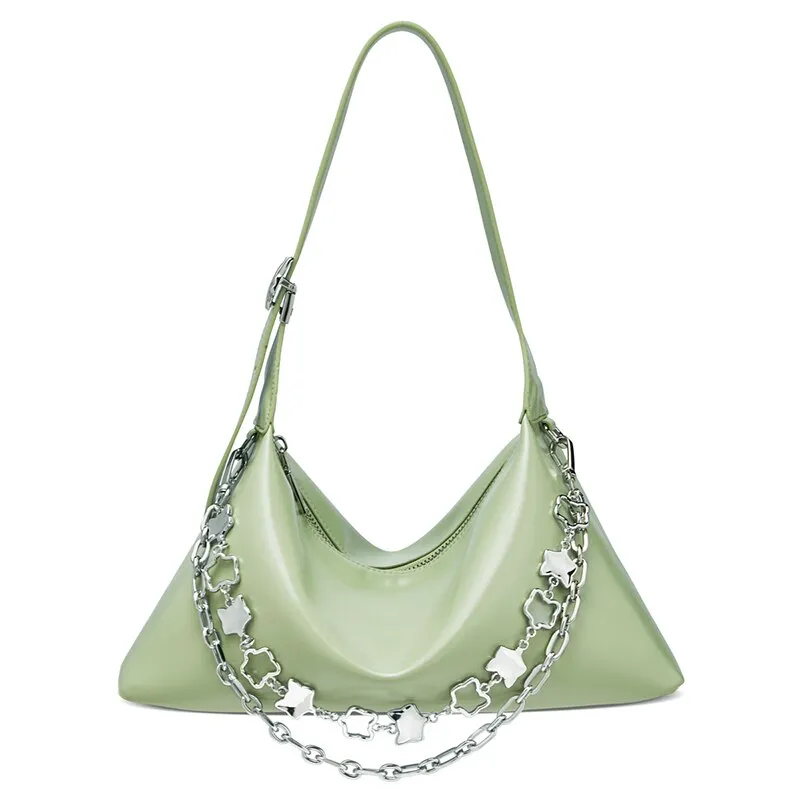 FOXER 2021 New Fashion Lady Split Leather Shoulder Bag Simple Casual Niche Light Luxury Hobo Bag Two Straps Underarm Woman Bag