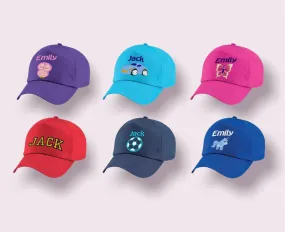 Fuchsia personalised cap / school hat