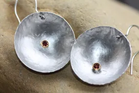 Gold 14k and sterling silver earrings with Tourmaline