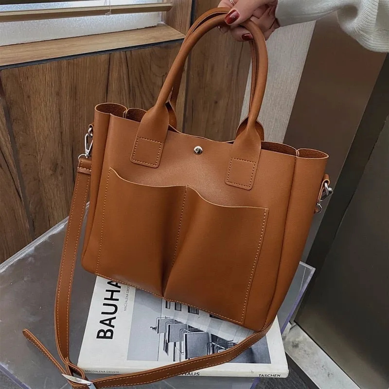 Hot sale women handbag large capacity shoulder bags high quality PU leather shoulder bags ladies wild bags sac a main femme