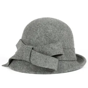 Lady Wide Brim Wool Felt Bowknot Hats