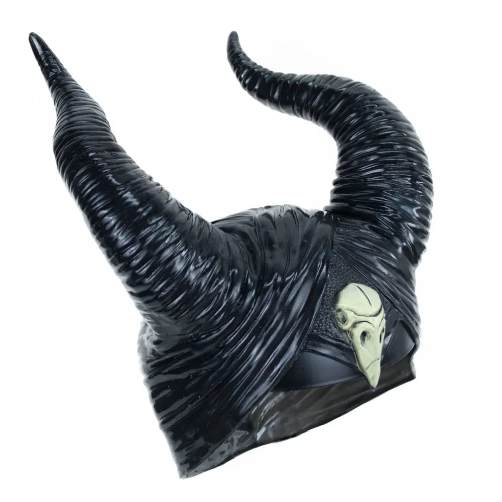 Maleficent Mistress of Evil: Maleficent headpiece Horns Hat Black Queen Cosplay Headdress Halloween Costumes Anime Witch Headdress Party Accessories