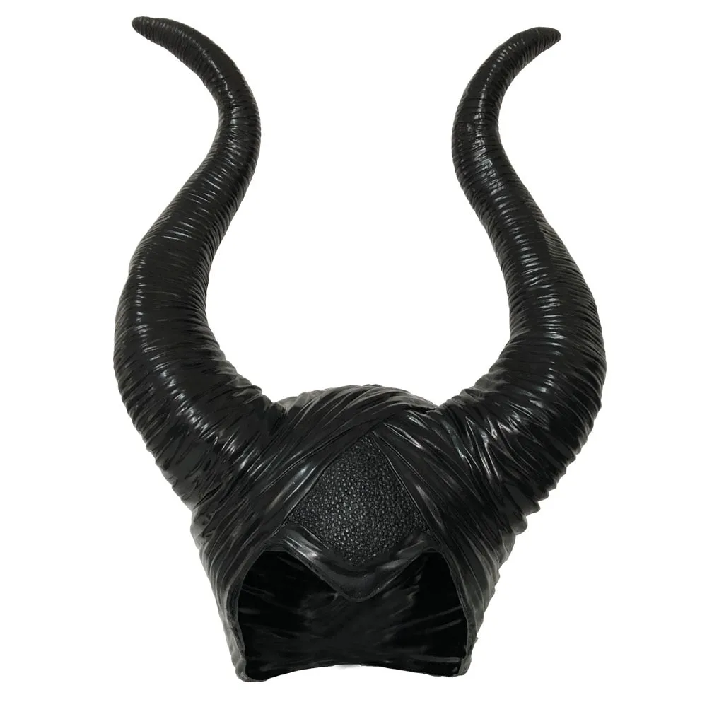 Maleficent Mistress of Evil: Maleficent headpiece Horns Hat Black Queen Cosplay Headdress Halloween Costumes Anime Witch Headdress Party Accessories
