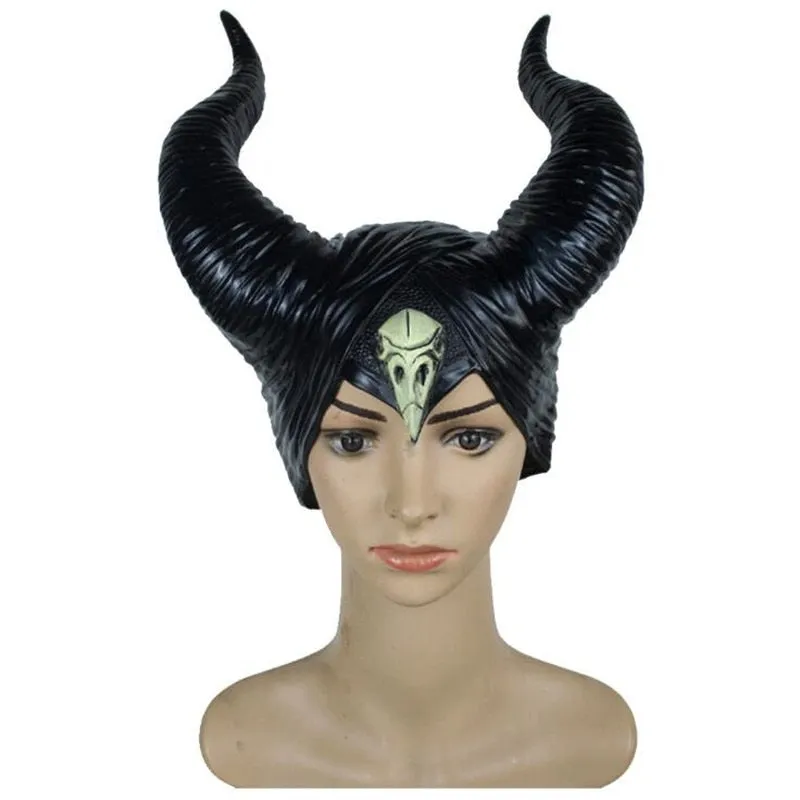 Maleficent Mistress of Evil: Maleficent headpiece Horns Hat Black Queen Cosplay Headdress Halloween Costumes Anime Witch Headdress Party Accessories