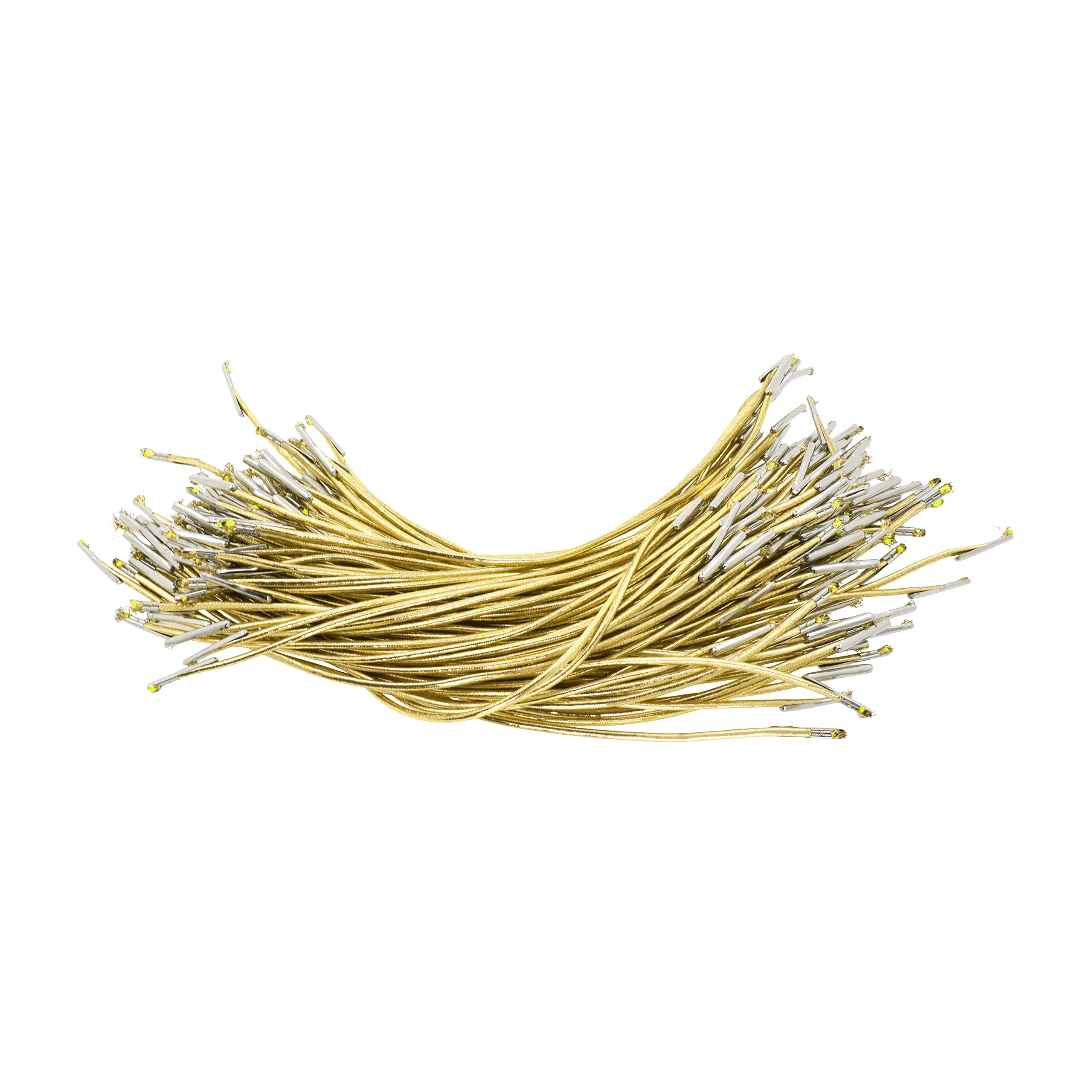 Mandala Crafts Barbed Elastic Barbed Cord - 100 Round 13 Craft Elastic Party Hats Elastics Cord with Metal Ends for Elastic Mask Strings Menu Stretch Loop Band Fastener