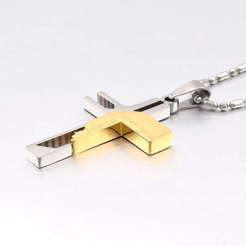 Men's Christian Necklace <br> Jesus Love