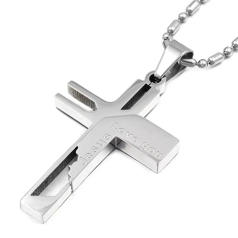 Men's Christian Necklace <br> Jesus Love