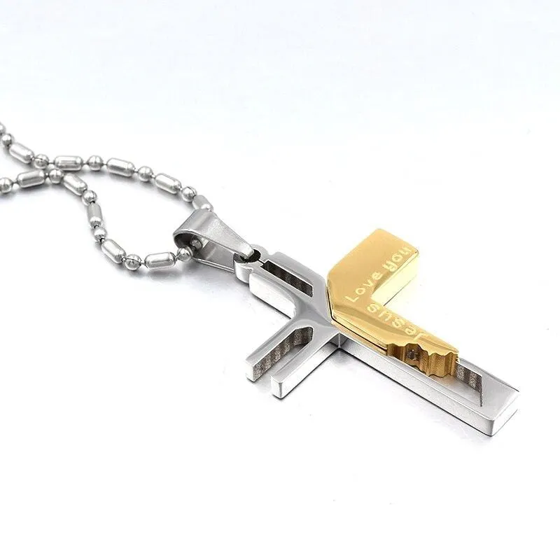 Men's Christian Necklace <br> Jesus Love
