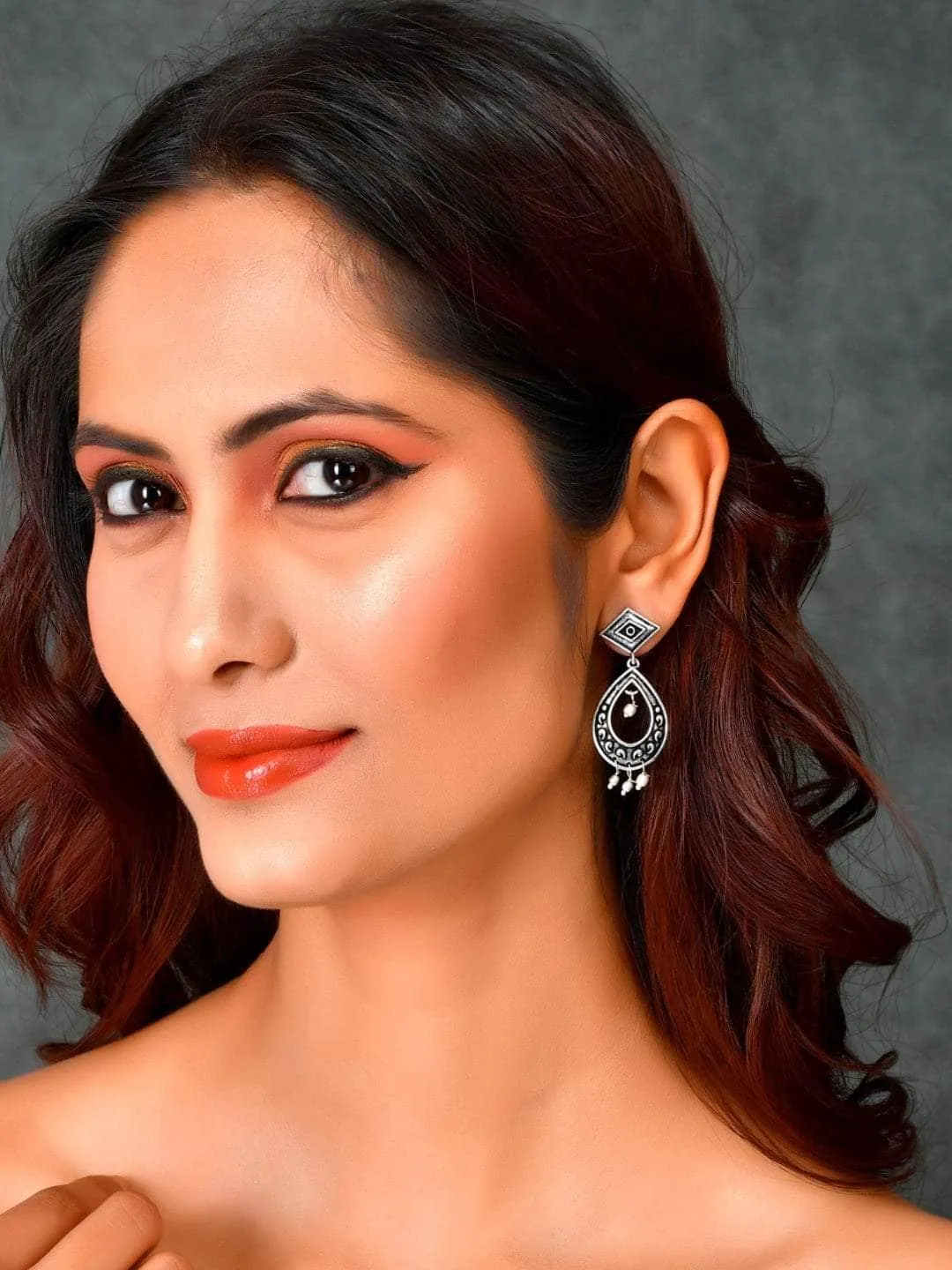 Oxidized Pratha Earrings