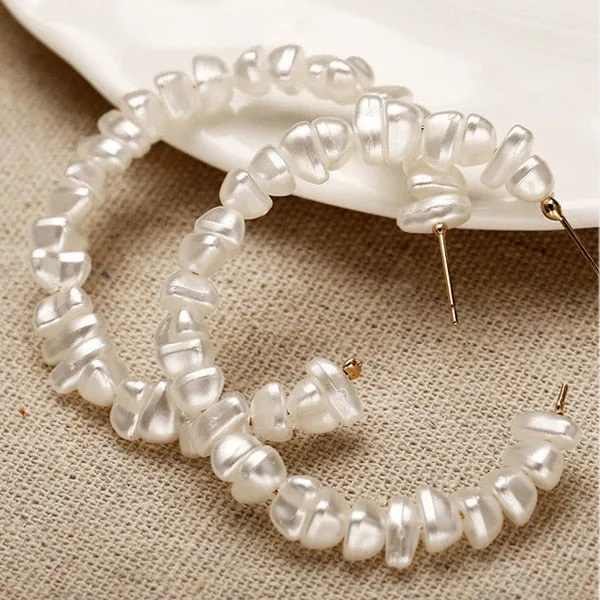Pearl Hoop Earrings