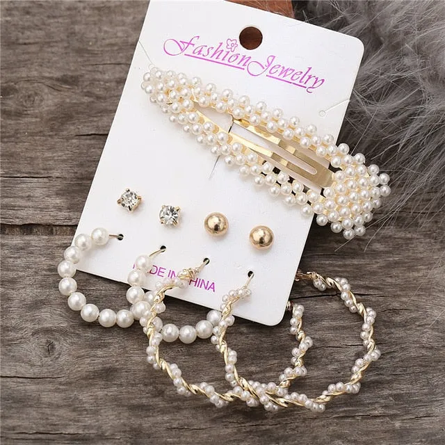 Pearl Hoop Earrings