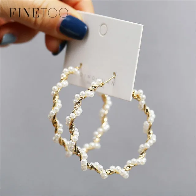 Pearl Hoop Earrings