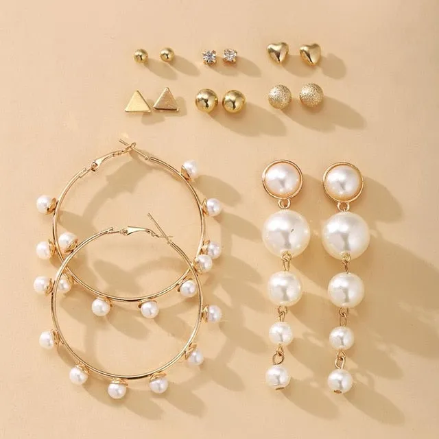 Pearl Hoop Earrings