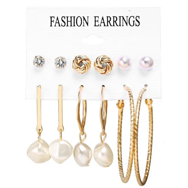 Pearl Hoop Earrings