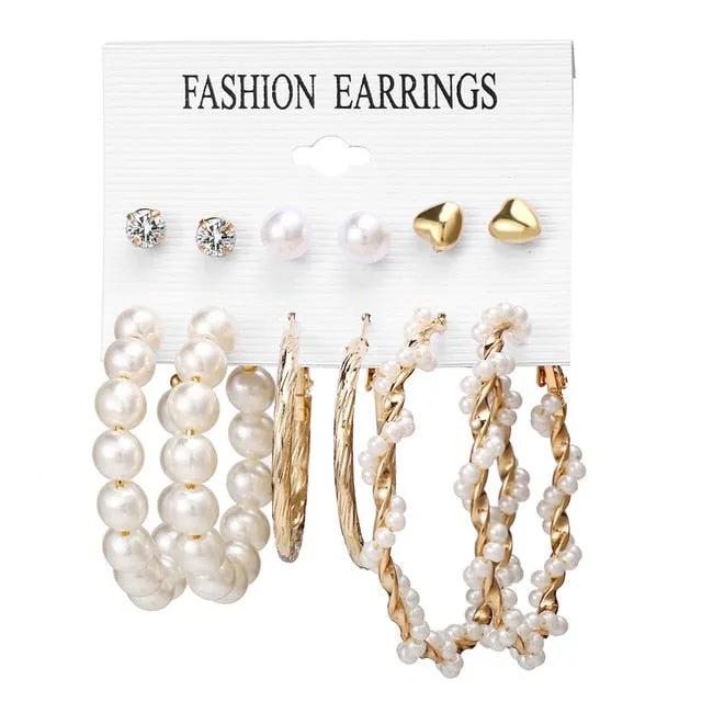 Pearl Hoop Earrings