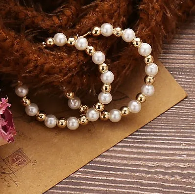 Pearl Hoop Earrings