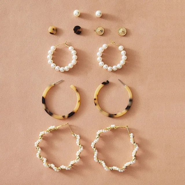 Pearl Hoop Earrings