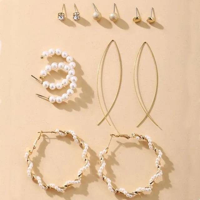 Pearl Hoop Earrings