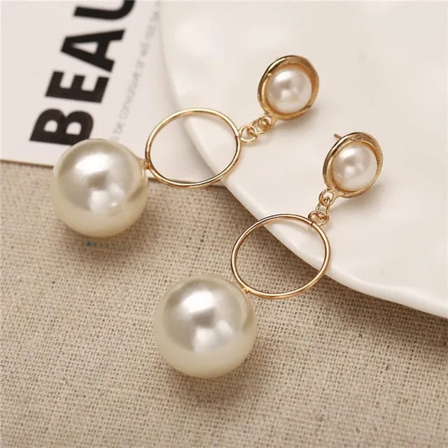 Pearl Hoop Earrings
