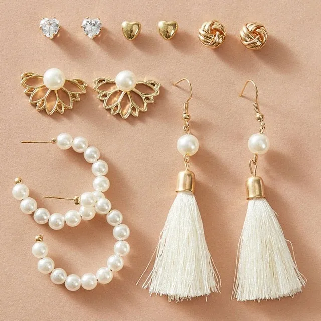 Pearl Hoop Earrings