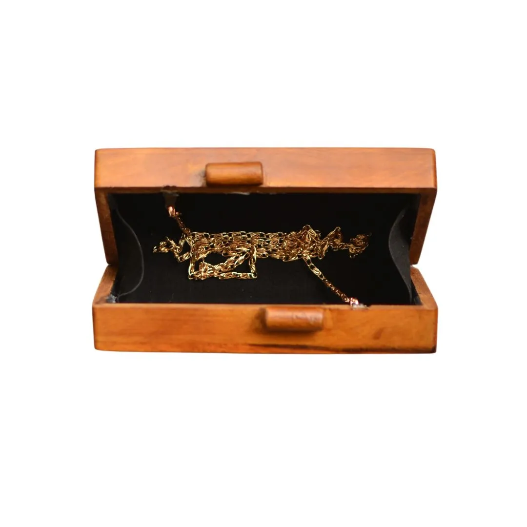 Printed Fabric Wooden Box Clutch