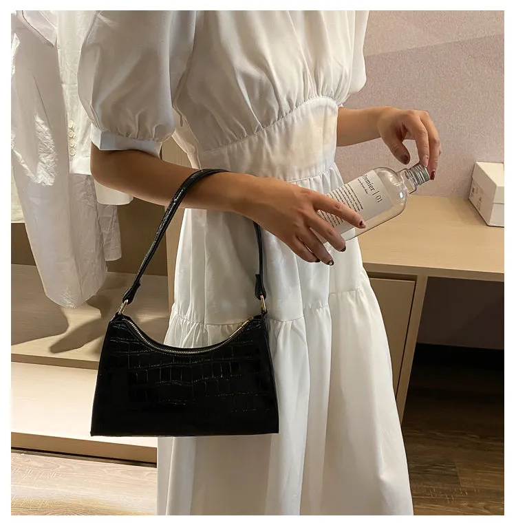 Retro Casual Women's Shoulder Bag PU Leather baguette