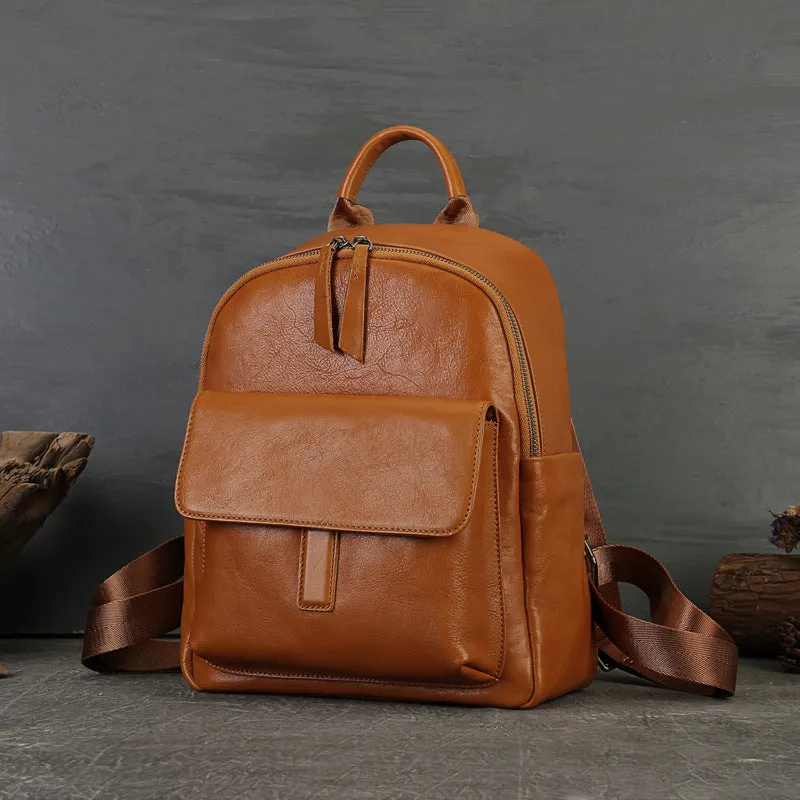 Small Leather Backpack Purse For Women Leather Rucksack
