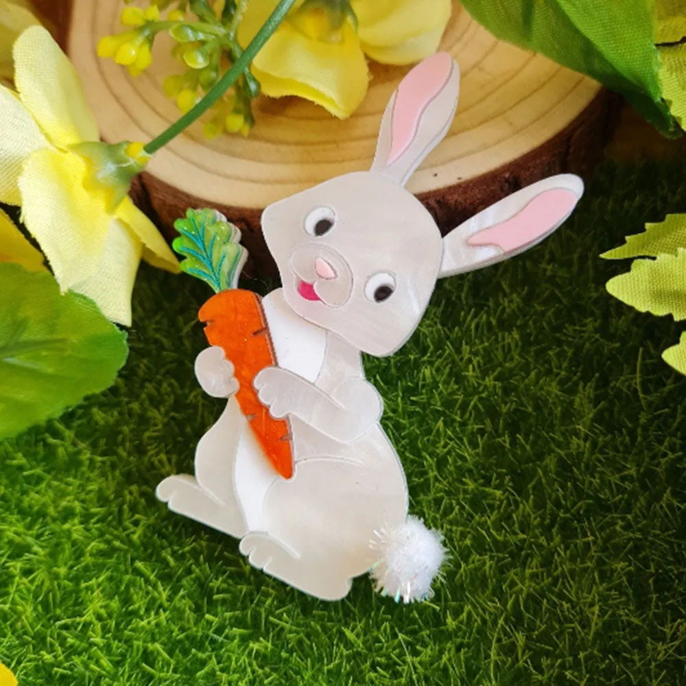 Spring Bunny Brooch by Cherryloco - 11103