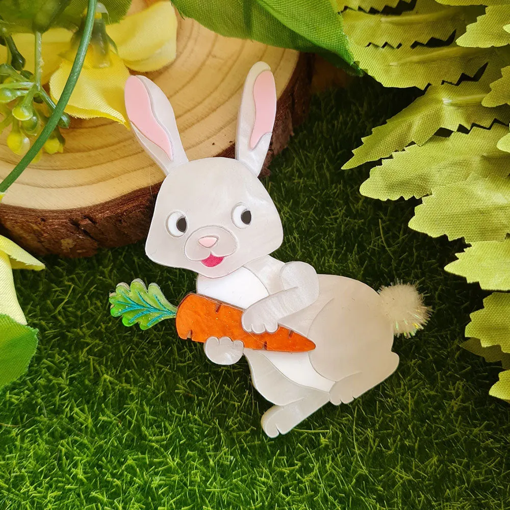 Spring Bunny Brooch by Cherryloco - 11103