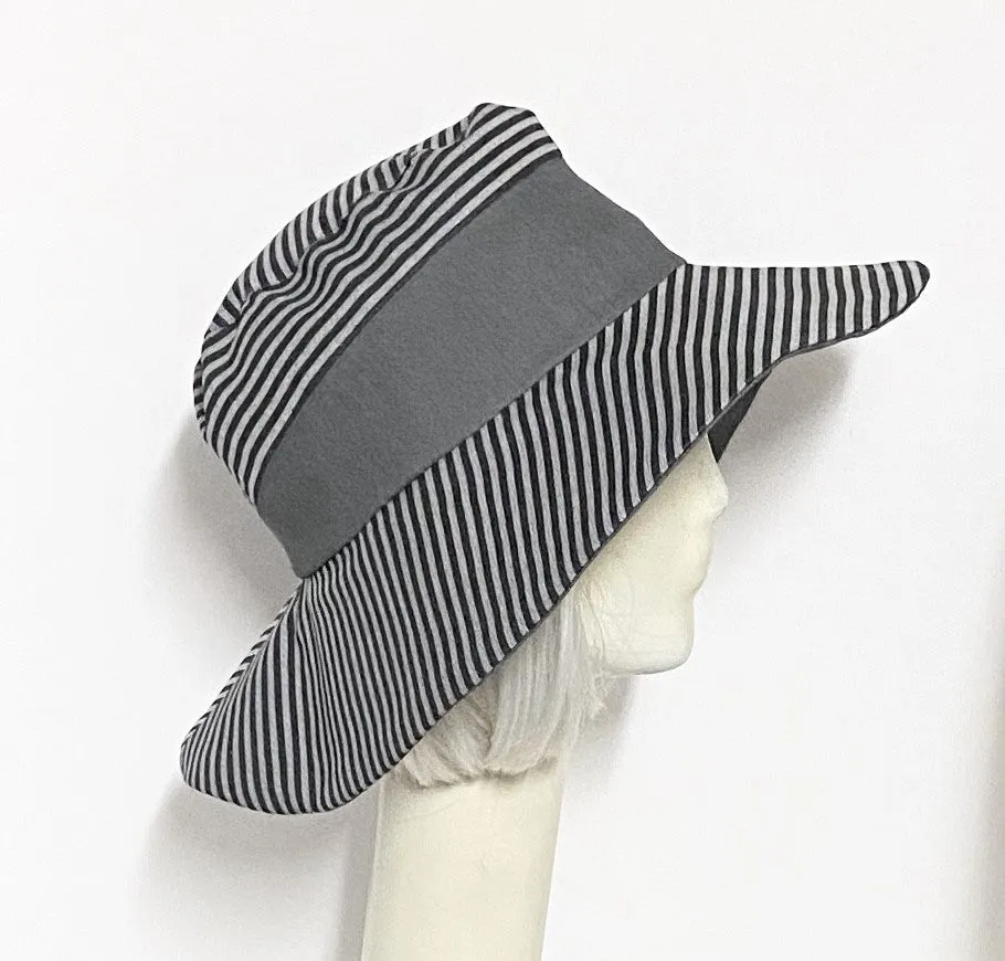 Striped Wide Brim Hat